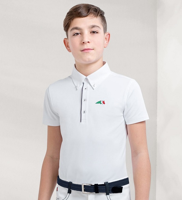 POLO DA GARA EQUILINE JUNIOR JUSTIN Junior, Manica Corta 